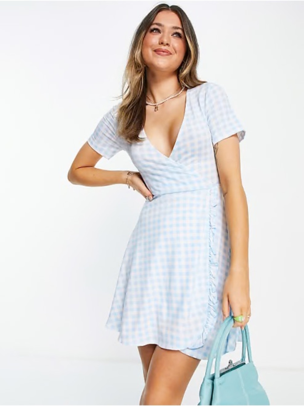 NWT Pull & Bear V-Neck Mini Dress Size Small